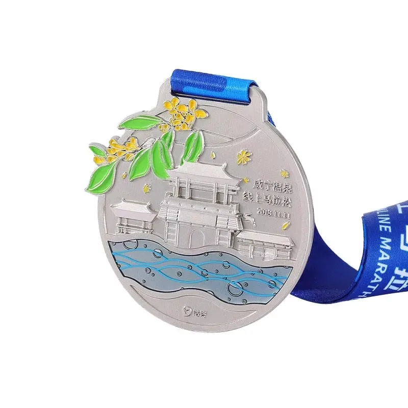 Manufacturer Customized Running Race Metal Medal Race Marathon Sports Award Medals with Ribbon factory
