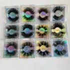 False Eyelashes Wholesale 100% Real Fake False Eye Lashes Vendor 3D 5D 25mm 25 Mm Mink Eyelashes