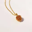 Charm Necklaces Pine Cone Charm Pendant Necklaces Solid Custom 18K Gold Plated Women Brass Jewelry 2021