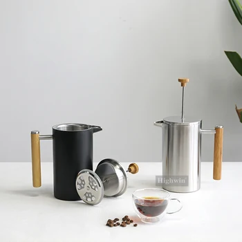 New Product And High Quality Color Painting Coffee Maker Plunger Stainless Steel Cafeteira Prensa Francesa 8 Cup French Press