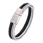 Genuine Jewelry New Popular Engravable Bracelet Man Genuine Leather Jewelry Father's Day Gift For Dad