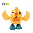 Hot Selling Electric Luminous Dancing Swing Chicken Toy Small Toys Mini Size