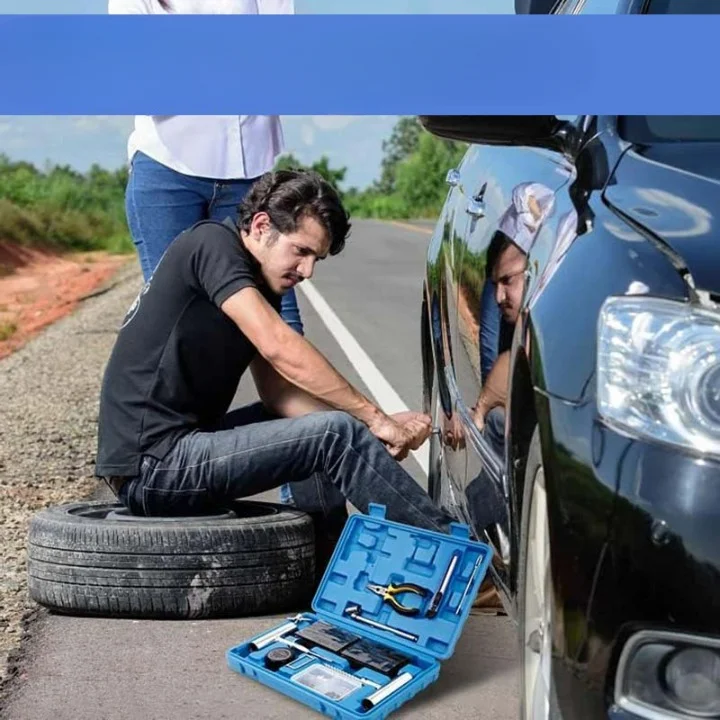 Hot Sale 68pcs Set Car and Motorcycle Tire Repair Tools Vacuum Portable Car Tire Repair Tools