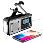 Radio Fm Am Radios Army 4000 Mah Rechargeable Am Fm/ Sw Noaa Weather Usb Solar Survival Hand Crank Emergency Radio