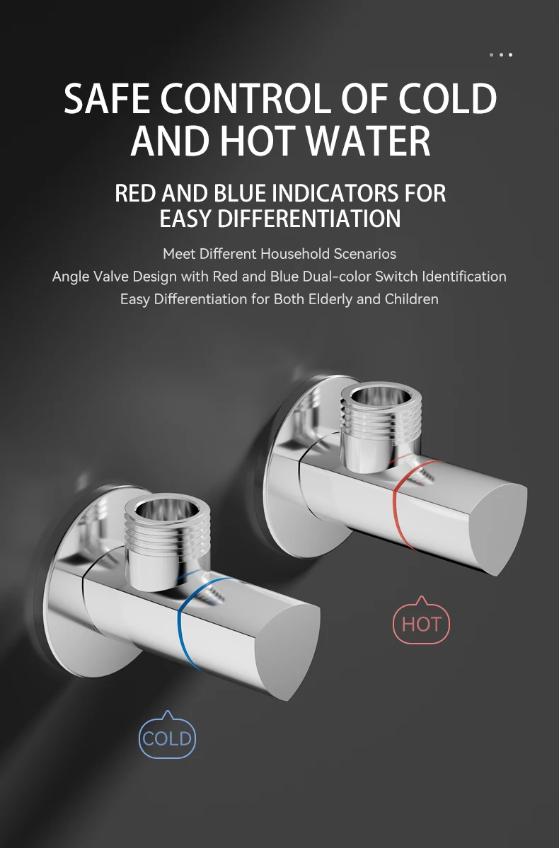 Factory Oem Commercial Price 1/2 Angle Valve Water Multi Function Bathroom 90 Degree Brass Angle Stop Valve supplier