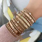 Hot Sale DIY Letter Women Jewelry Initial Charm Bangles And Bracelets Gold Plated Slider Bangles