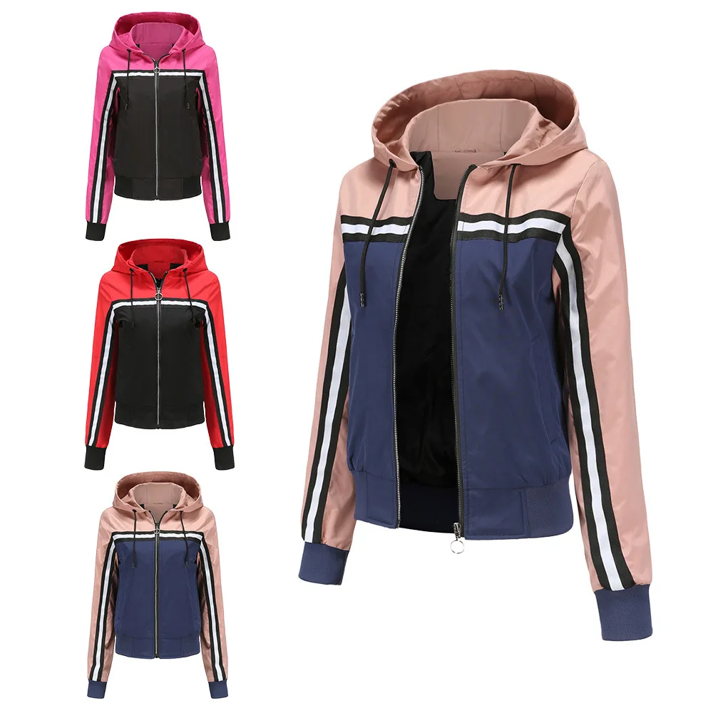 2021 Fashionable Outdoor Raincoat Women Jackets And Coats Ladies Thin Windbreaker Casual Baseball Jacket