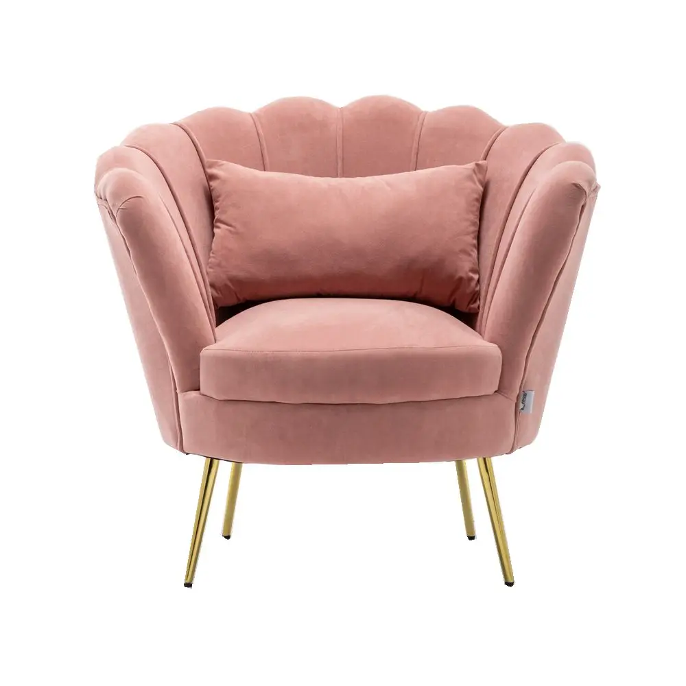 lotus velvet accent tub chair