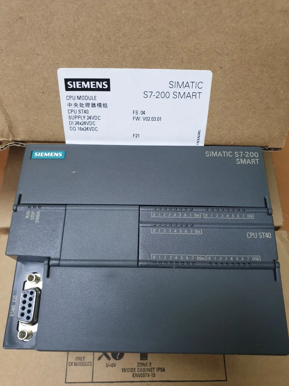 Original Simatic S7 200 Smart Cpu Cr60s Compact Cpus 6es72881st200aa1