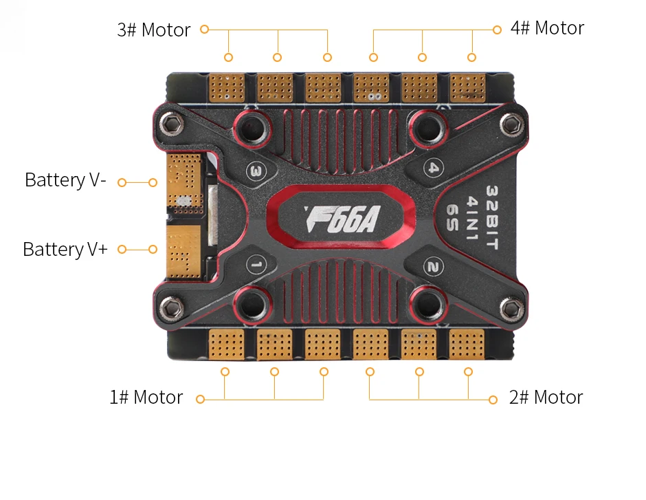 LIGPOWER F66A Mini 4in1 Metal FPV ESC with Private Mold Delivers 66A Continuous Current for Compact 3S to 6S Drone Builds H62246f4d6a0f4b75b4ecc3b7b0504e643