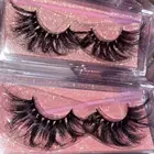 Eyelashes Free Sample Natural Eyelashes Lash Lashes3d Wholesale Vendor 25mm Faux 3d Fluffy Mink Eyelashes