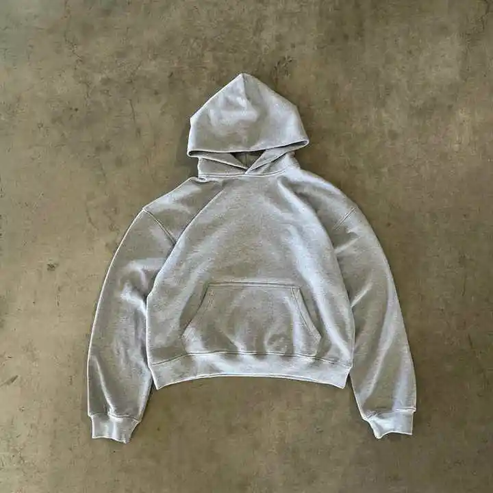 Custom Blank Sweatshirt and Sweatpants Set 100% Cotton French Terry Hoodie Men's Oversized Boxy Fit Hoodies Tracksuits manufacture