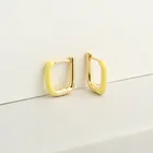 Ear Ring Copper Square Drop Oil Exaggerated And Personalized Ear Ring Vintage Earrings