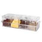 Condiment 2021 Popular Sales Kitchen Utensils Spice Box Set Condiment Storage Container Acrylic Seasoning Boxes