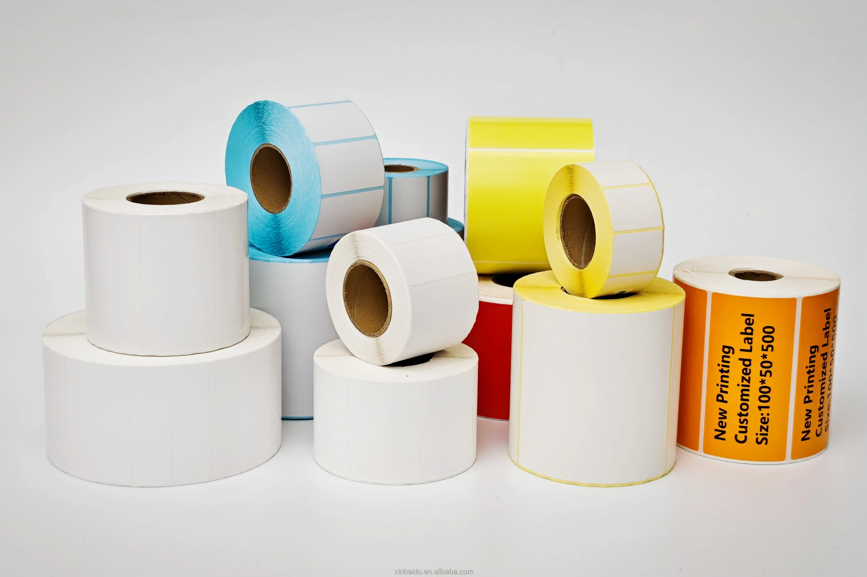 Self-Adhesive 70x50 60x40 50x30 Direct Thermal Labels Waterproof Barcode Food Shipping Sticker For Zebra Printer