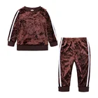 Children Clothing 2-14 Years Unisex Side Stripe Children Clothing 2021 Side Stripe Spring Autumn Kids Clothing Set