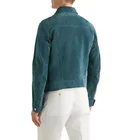 Men Wear Men's 2021 High Quality Green Suede Trucker Jackets For Men Plus Size Cool Sweet Wear Men's Coat With Buttons