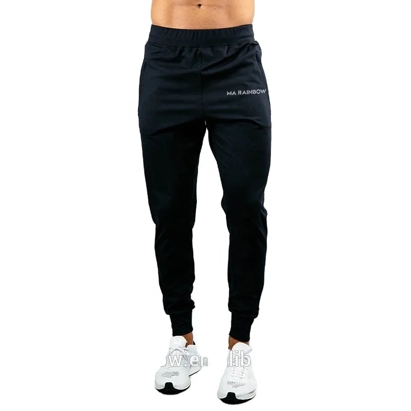 mens black tapered joggers