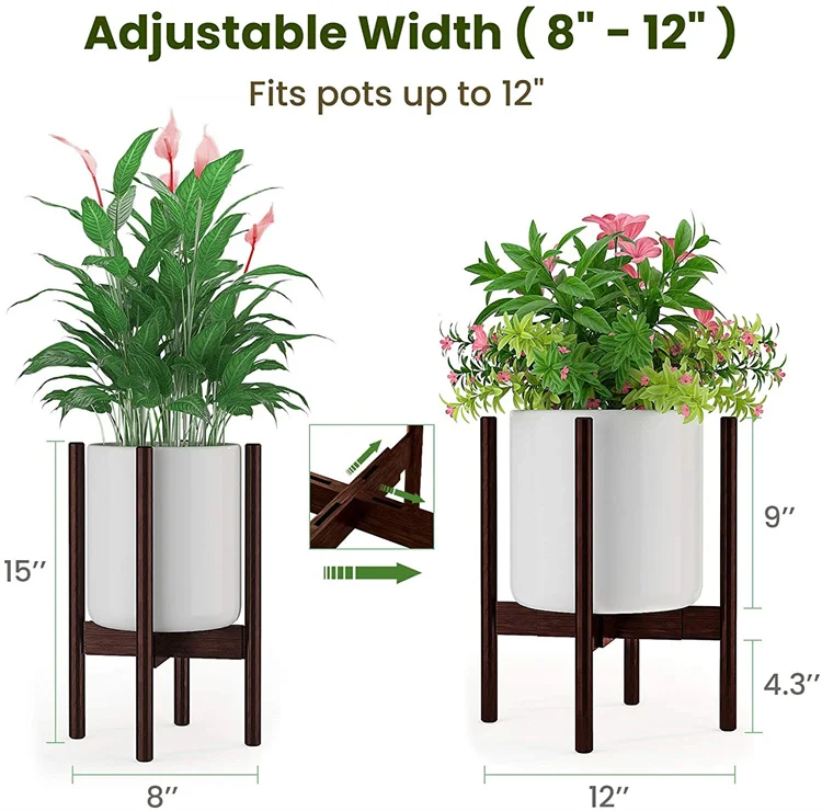 2024 China factory wooden flower pot holder rack flower pot for wood plants