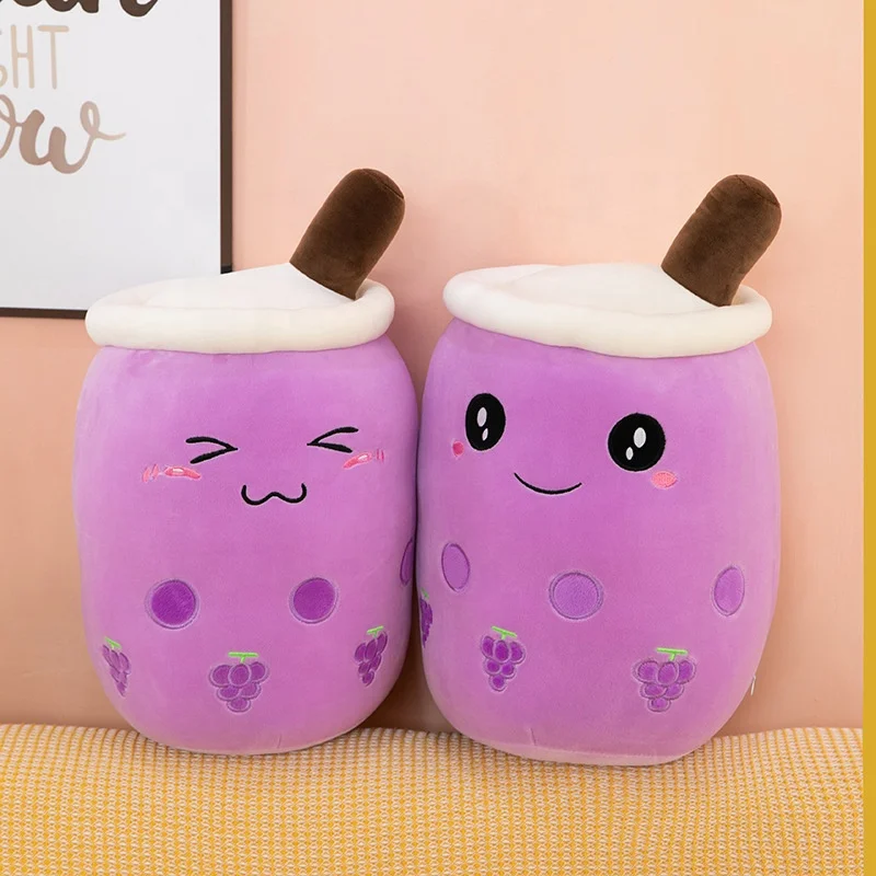 IN STOCK wholesale kawaii Cute Stuffed Pearl Cup Shape Toy Bubble Cartoon Milk Tea Boba Plush Toy