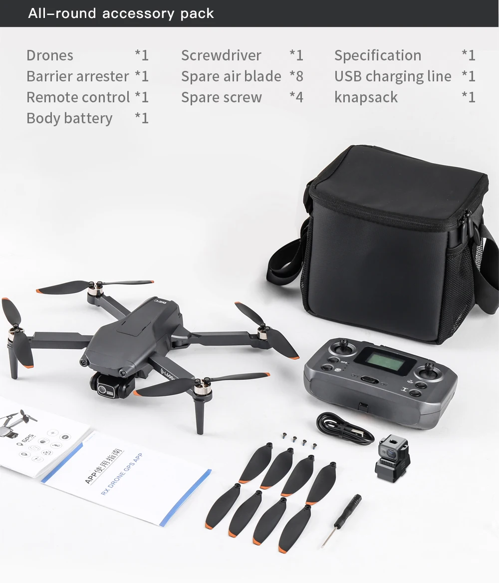 LYZRC L600 Pro Drone Foldable Long Range With 4K HD Camera And GPS 5G Wifi Fpv RC Quadcopter Folding Aircraft L600Pro Drone