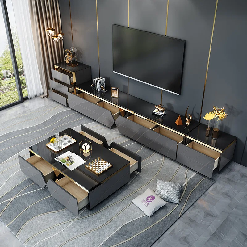living room furniture set tv stand and coffee table tv cabinet modern coffee table