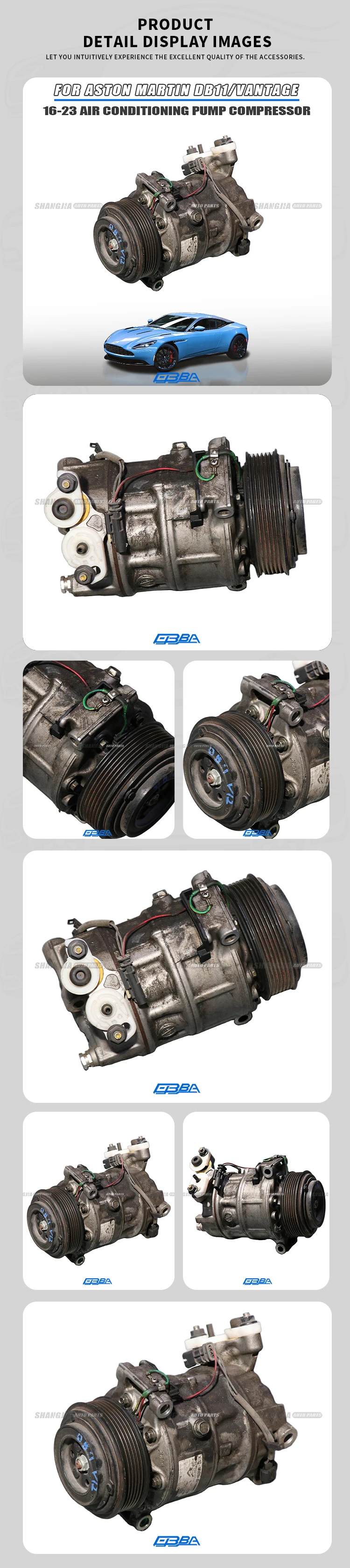 Original Air Conditioning Compressor Ac Compressor For Aston Martin DB11 Vantage DBS 2016 2023 OEM HY53190629AA Replacement supplier