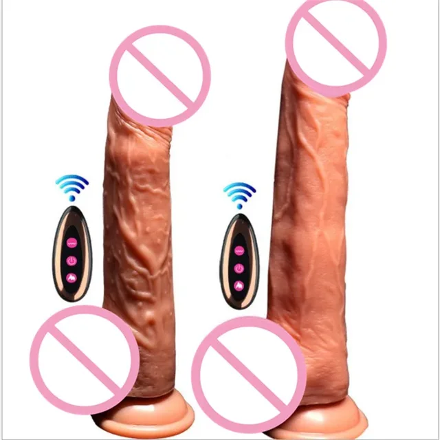 hot selling  women sex toy wireless silicone  realistic dildo vibrator telescopic  rotation stimulation penis dildo vibrator