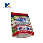 Plastic Pouch Blue Standing Plastic Pouch With Transparent Window For Washing Powder Packing Bag