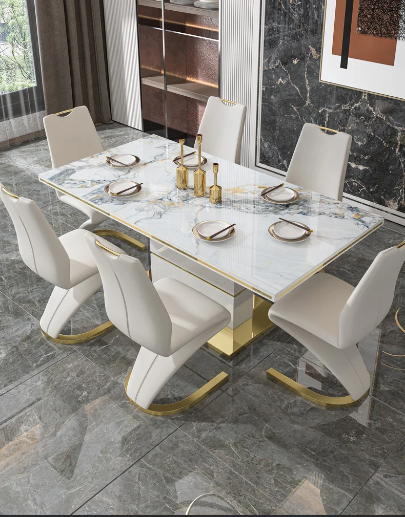 Nordic Modern Dining Room Furniture table a manger complet 4 6 Seats Dining Table Mdf Dining Table And Chair