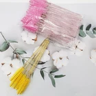Eyelash Colors Shiny Disposable Eyelash Brushes Crystal Glitter Mascara Wands Eyelash Applicator