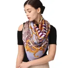 Silk Scarf Designer Scarf 110X110CM Square Satin Silk Scarf