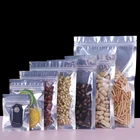 Foil Bag Foil Bag Laminated Silver Aluminum 1 Side Clear Resealable Zip Lock Foil Bag For Food