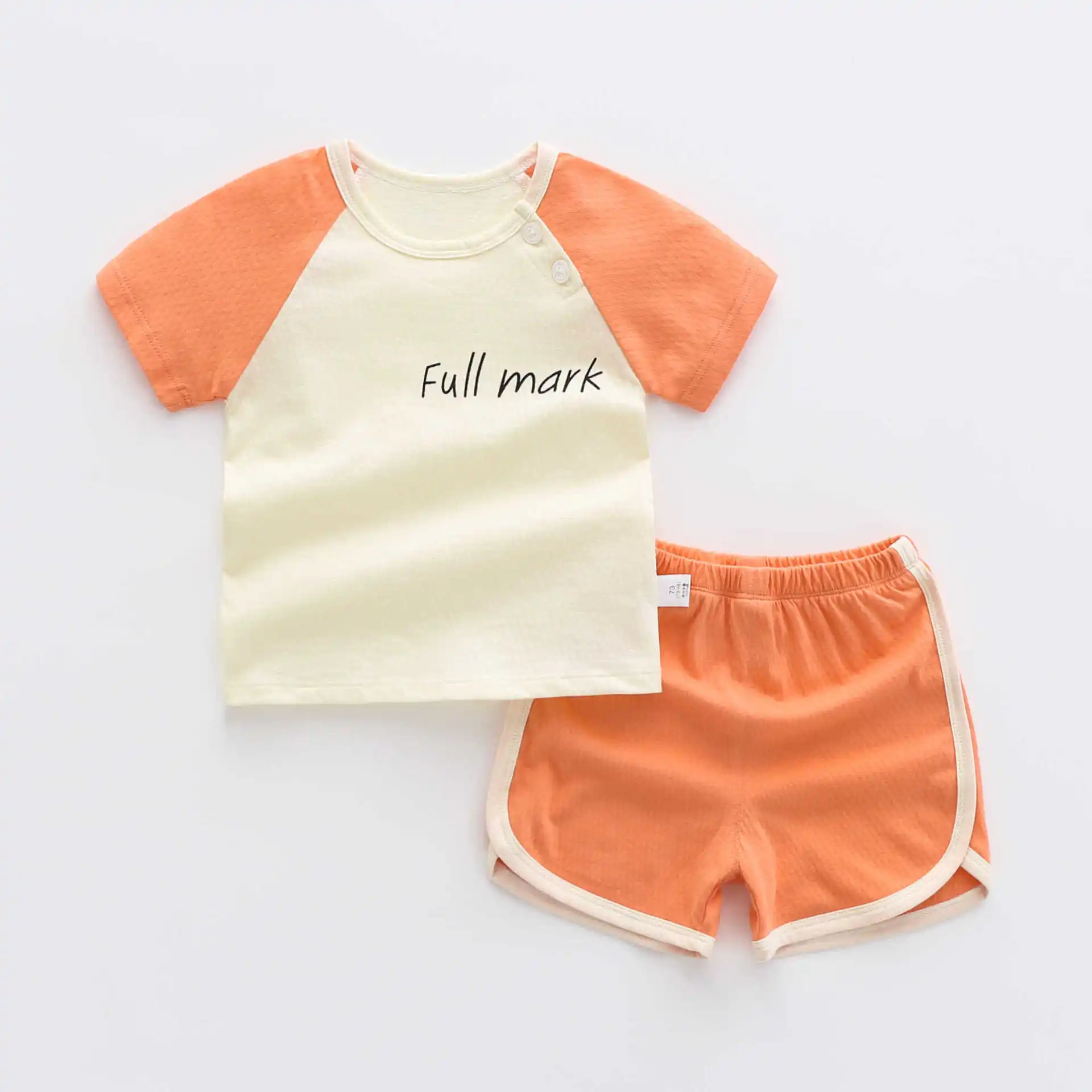 manufacturer Summer Hot Baby Short Sleeve Set Cotton Baby T-Shirt Clothing 2 Piece Baby Shorts Set