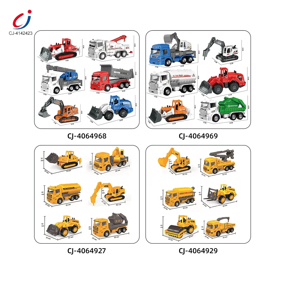 Chengji 1:64 mini metal small car model play set diecast alloy truck toy engineering vehicles toys for kids