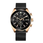 Sport Watch Oem Custom Logo Sport 3ATM Waterproof All Stainless Steel Quartz Chronograph Watch Men For Sale
