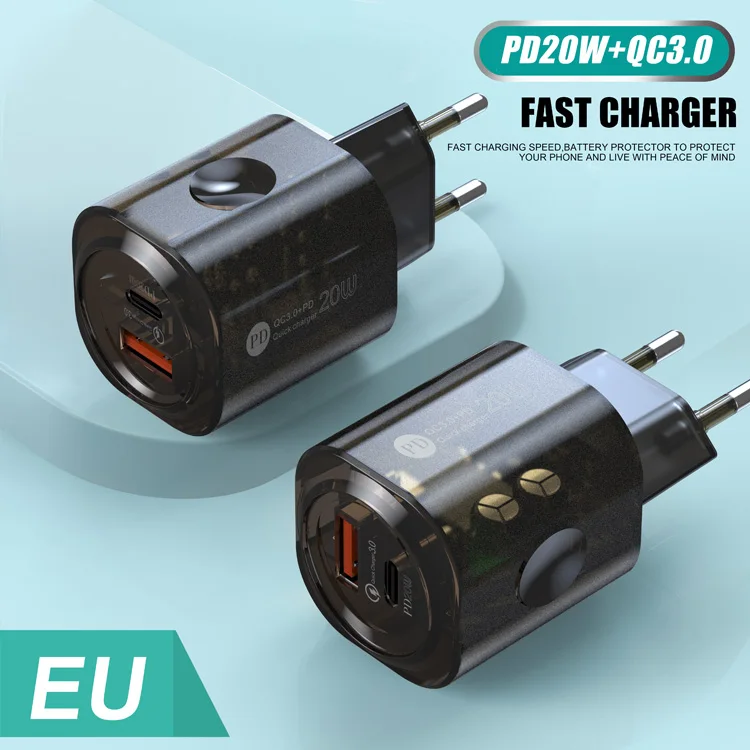 Dual Port 20w Charger Adapters For Chargeur Iphone 20w Pd Charger Charger Cargadores De Iphone