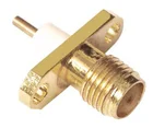 Jack 2 Coaxial Female Jack Connector SMA With 2 Hole Flange