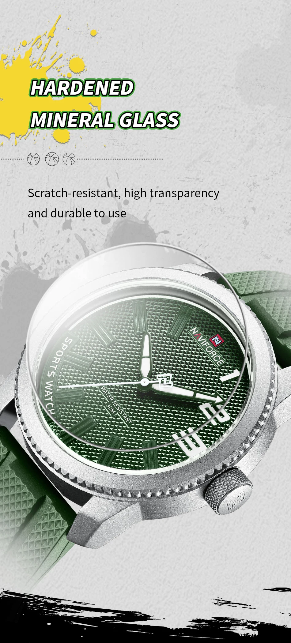 NAVIFORCE Men Wristwatch Top Brand Luxury Waterproof Watch Rubber Sport Business Original Quartz Male Clock Gift 9202T