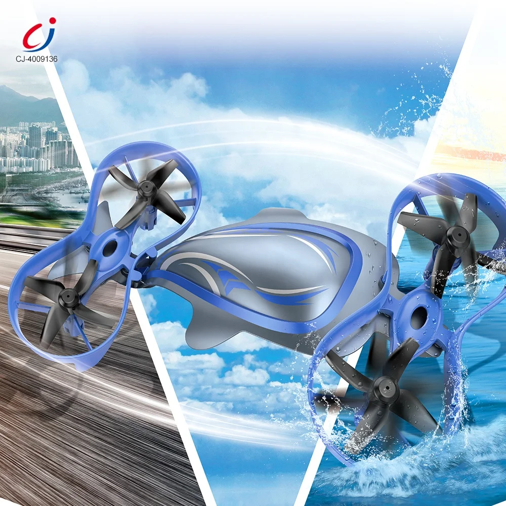 Chengji children new toys rc triphibian drone hovercraft toy 360 rotation 2.4Ghz water land air 3 in1 remote control rc drone