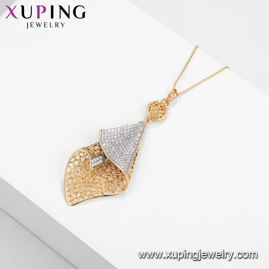 65827 Xuping Ladies Fashionable Gold Plated diamond Shape Multicolor Jewelry Set