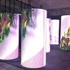 Color Led Display 2021 Full Color Large Flexible Led Column/cylinder Led Display Screen