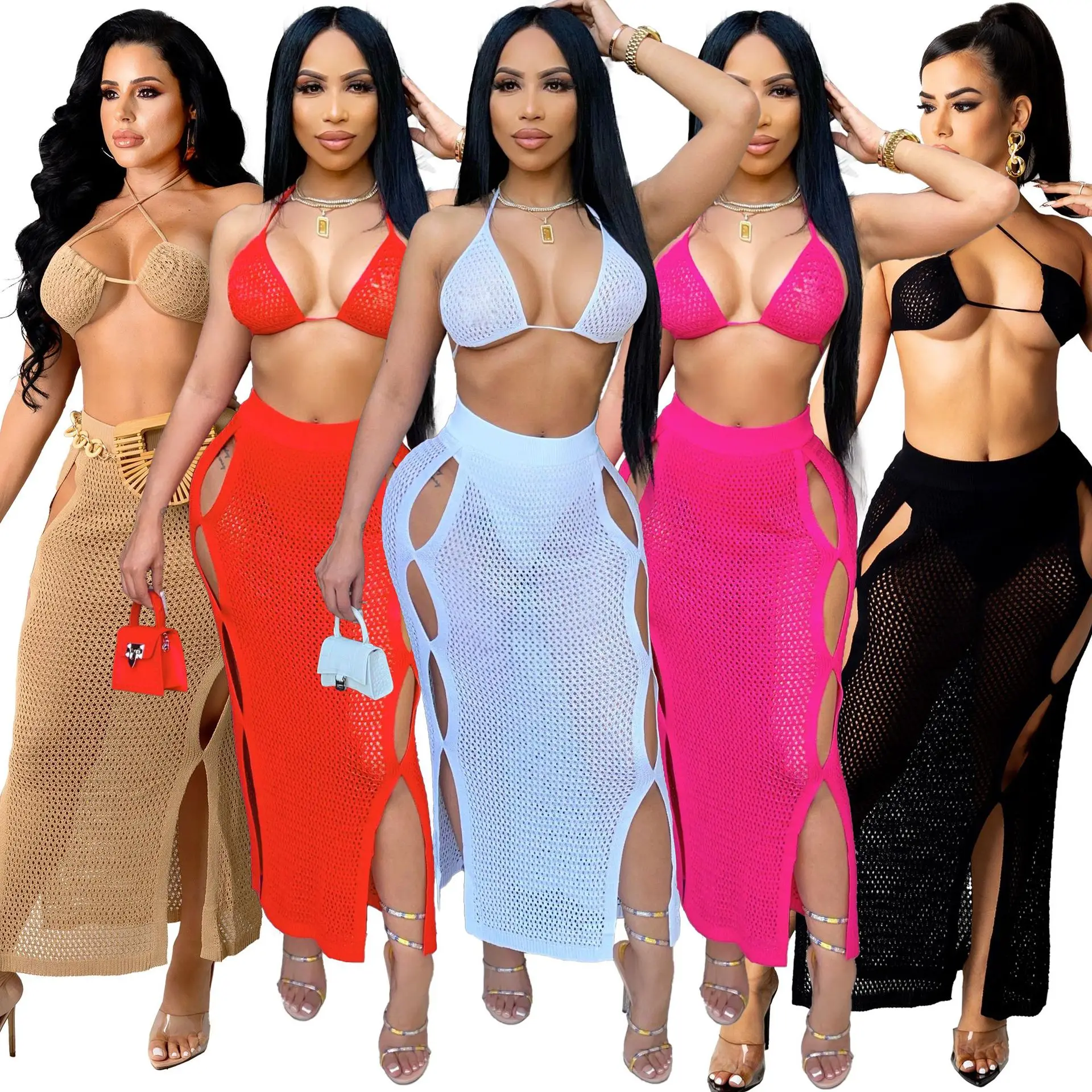 Gx0117 Sexy Crochet Tassel Two Piece 