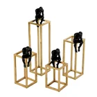 Decoration Black Resin Statues Ornaments Home Decoration Pieces Luxury Accessories Modern