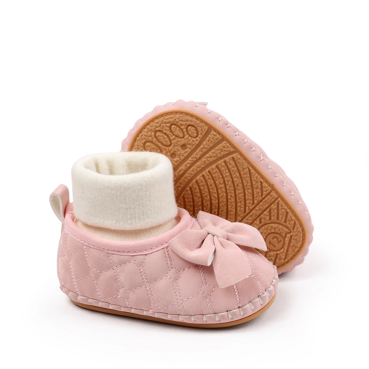 New Arrival Beautiful Bowknot Designs Baby Socks Shoes for Girls manufacture