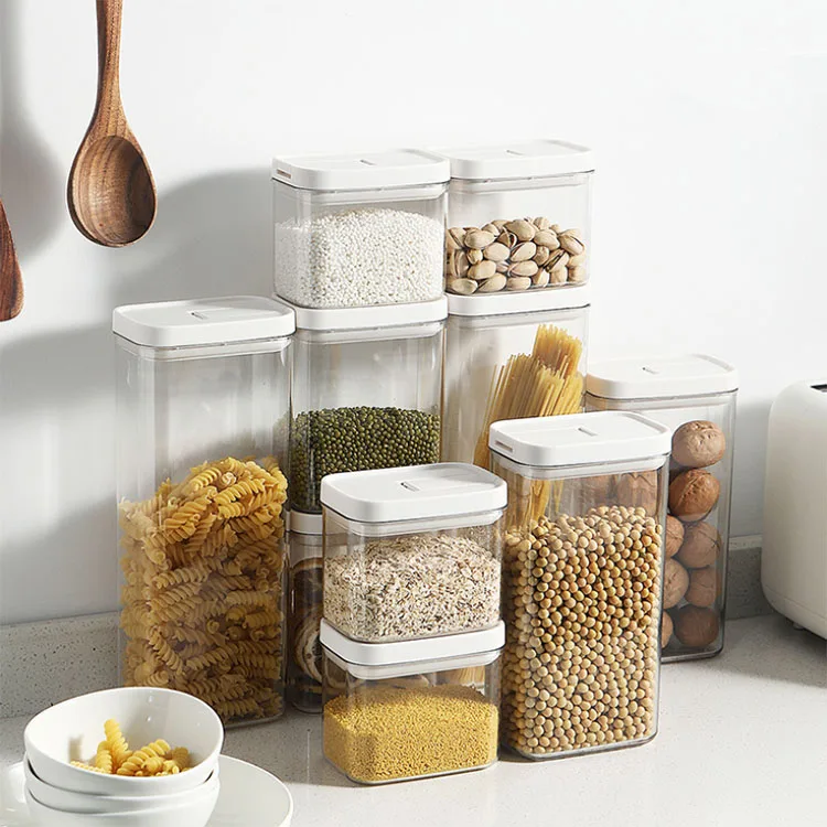 800ml Kitchen Storage Containers for Flour Sugar and Cereal Plastic Dry Food Canisters