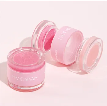 2-in-1 skincare base gentle lip balm pink soft lip scrub vegan plant repairing moisturizing mouth maintenance lip cosmetics