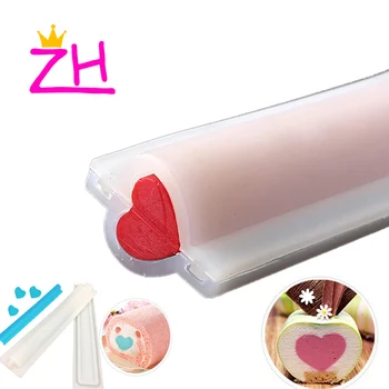Hot Selling Heart Silicone Soap Tube Column Mold Embed Candle Making Craft Mold Homemade Soap In Soap Tube Mousse Cake Mold