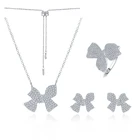 Jewelry Exquisite Female Fashion Personality 925 Sterling Silver Knotted Bow Jewelry Sets