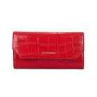 Clutch Purses 2021 Fashionable Embossed Crocodile Genuine Cow Leather Long Women Party Clutch Purses